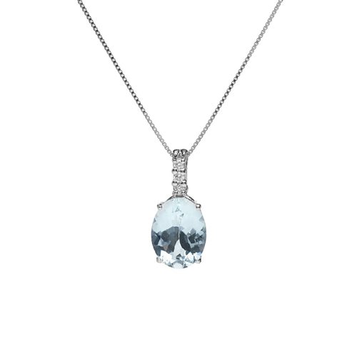 Necklace Promesse Woman Vita in Gold Acquamarina 1.50 Ct COV97F - COV97F